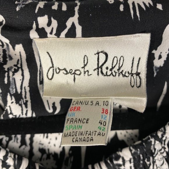 Joseph Ribkoff Full Zip Jacket Black Textured Stretch Womens Size 10 - Picture 4 of 9